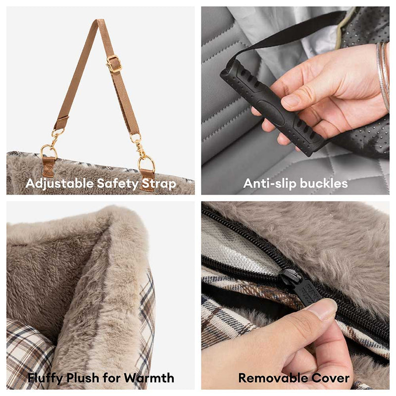 Pluche Autostoel voor Huisdieren – RideSafe CozySeat