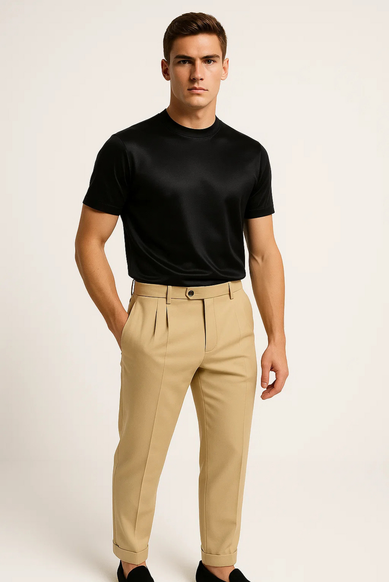 Stylish men's T-shirt made of mercerized cotton - Dario