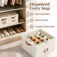 Foldable Shoe Organizer — Breathable, Space-Saving Closet Storage 2