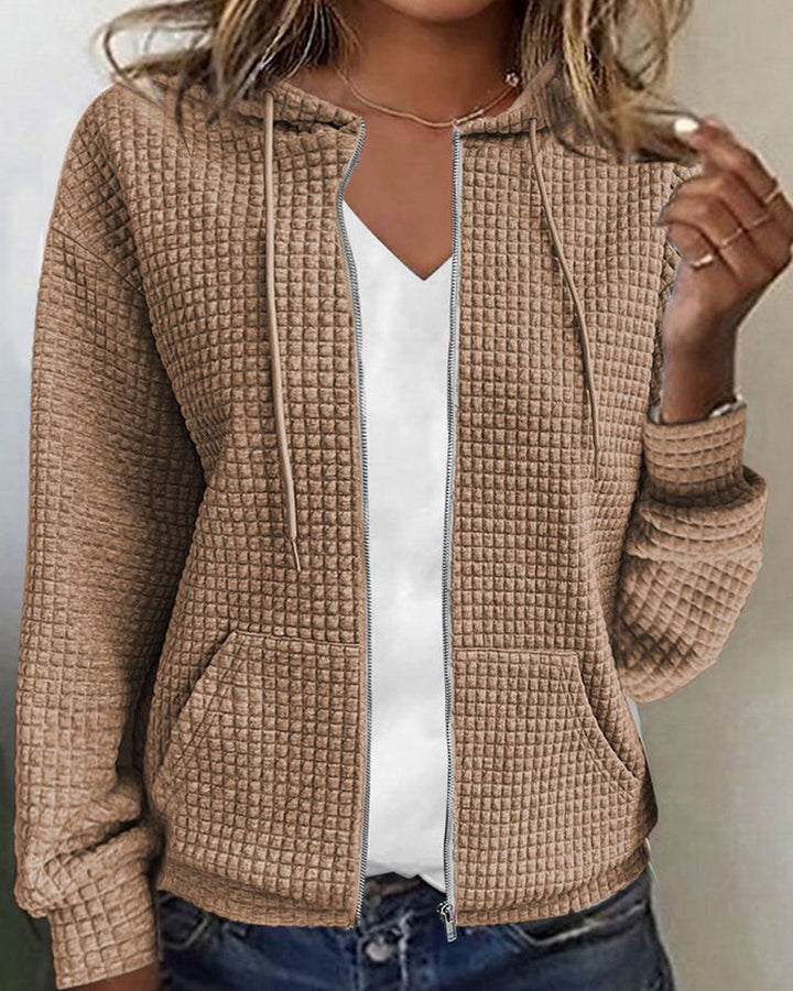 Damen-Strickjacke mit Reißverschluss & Taschen – Wynona