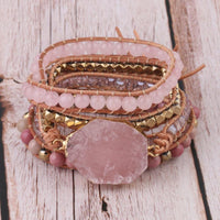 Golden Rose Quartz Bracelet - Amoria