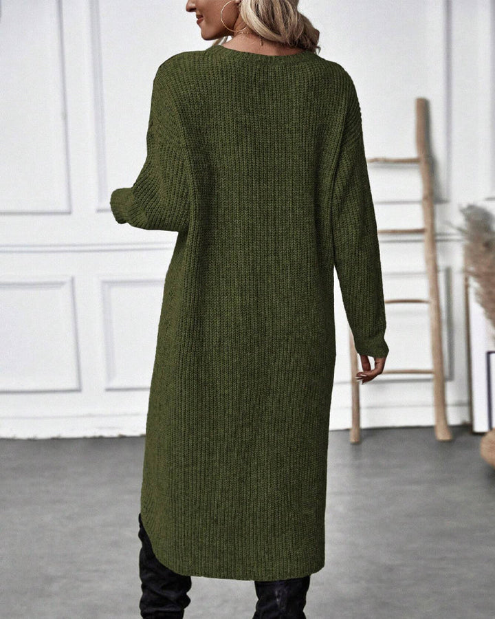 Stilvolles Einfarbiges Sweatkleid - Lina