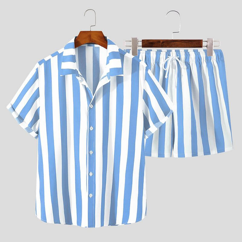 Stilvolles Herren-Sommer-Set mit Streifenmuster - StreifenFrisch