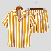 Stilvolles Herren-Sommer-Set mit Streifenmuster - StreifenFrisch