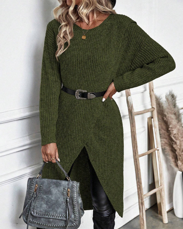Stilvolles Einfarbiges Sweatkleid - Lina