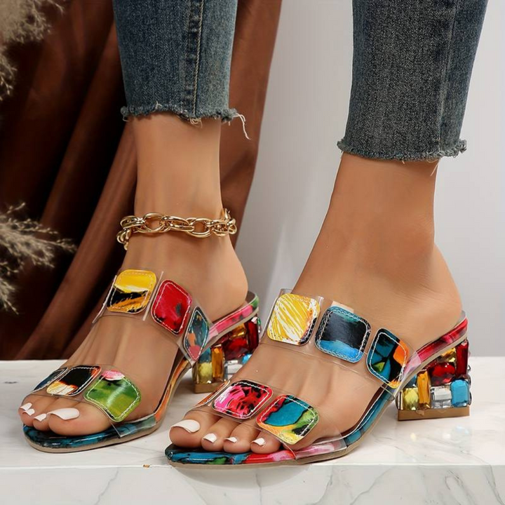 Glänzende Damen-Komfortsandalen – Marielle