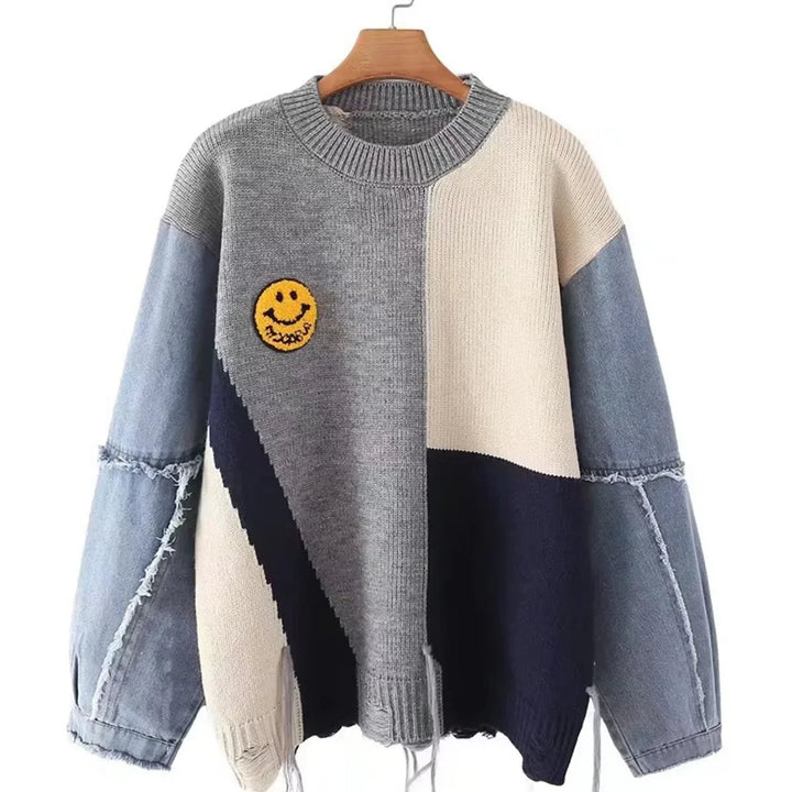 Fröhlicher Patchwork-Pullover für Damen - Liora