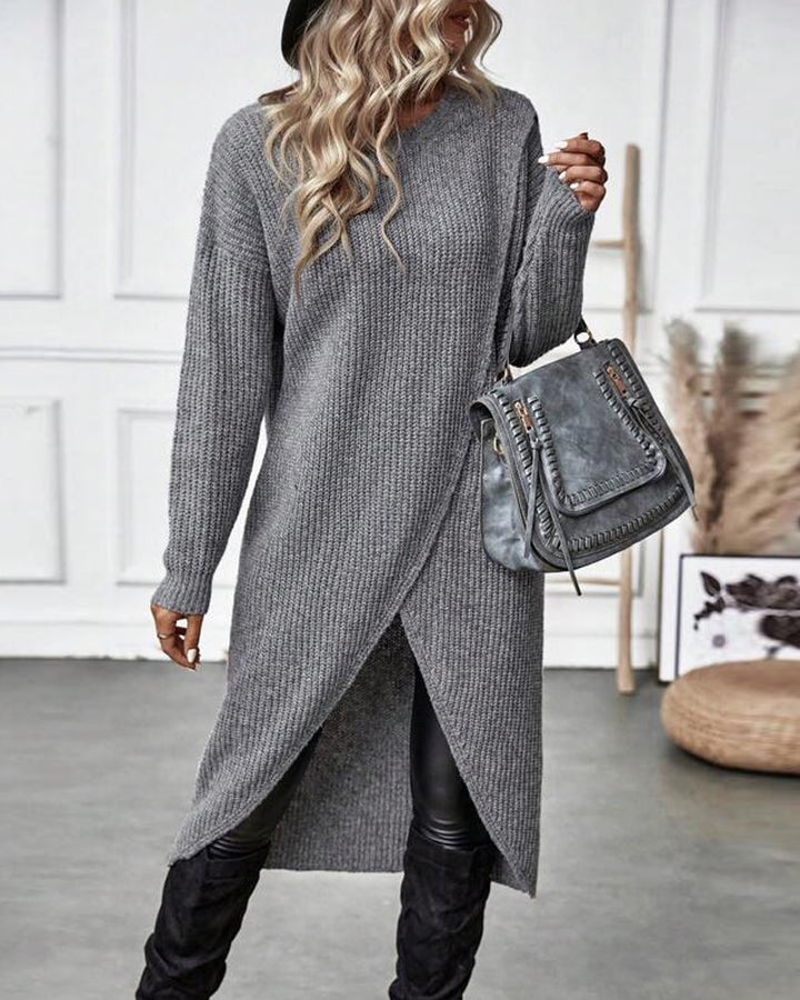 Stilvolles Einfarbiges Sweatkleid - Lina