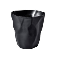 Wastebasket with Sculptural Crumpled Paper Design 1