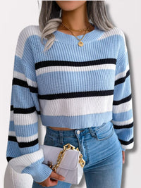 Gestreifter Crop-Pullover - Emory
