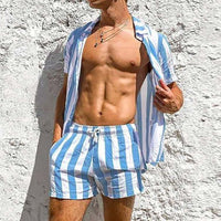 Stilvolles Herren-Sommer-Set mit Streifenmuster - StreifenFrisch