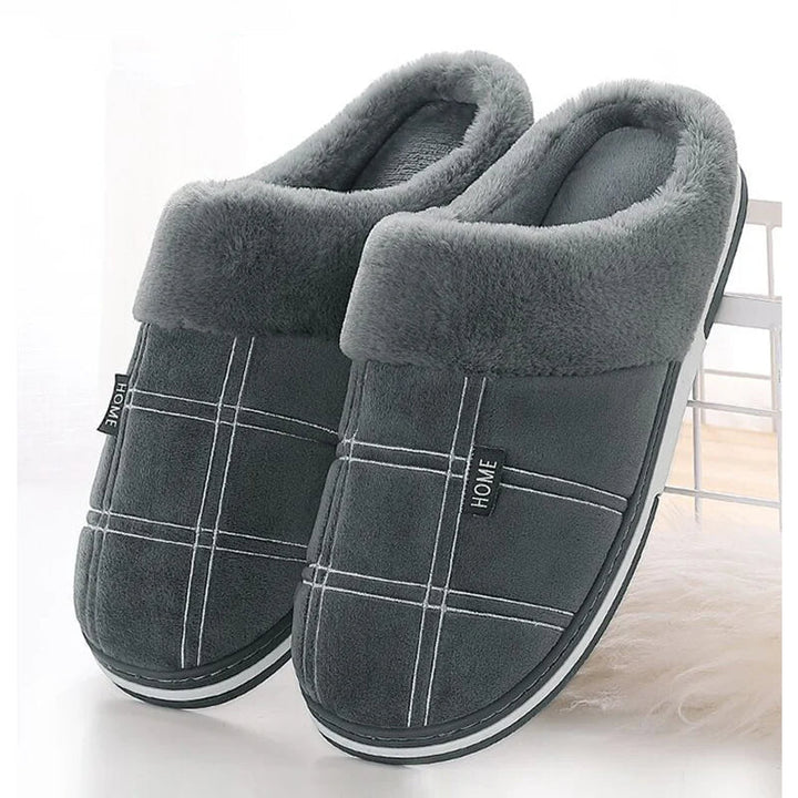 Check Slip-ons | Velvet-soft checked slippers