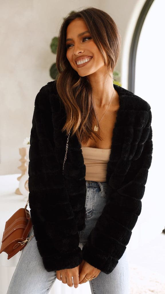 Luxuriöse Damen-Crop-Jacke - Veloura