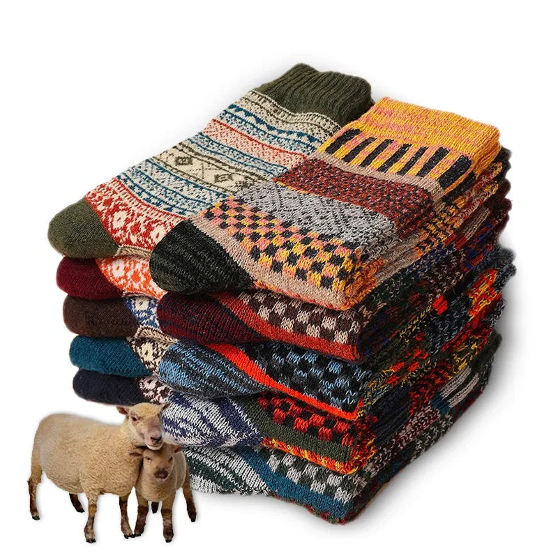 Retro Woolies Set | Warme und bequeme Socken mit stilvollem Design