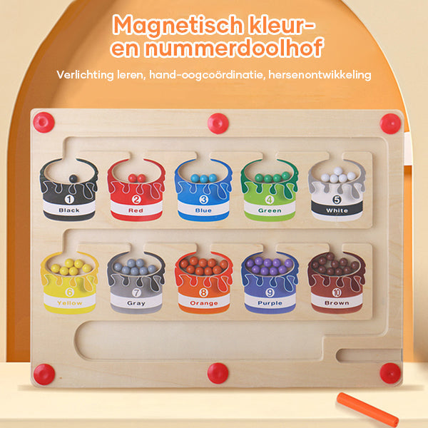 Magnetic Maze for Color and Number Recognition - MazeMagic