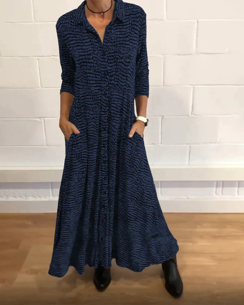 Langes lockeres Herbstkleid – Maris