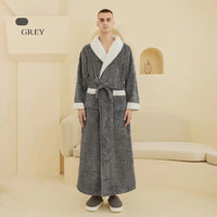 Jacquard Bathrobe | Warm and comfy fleece bathrobe