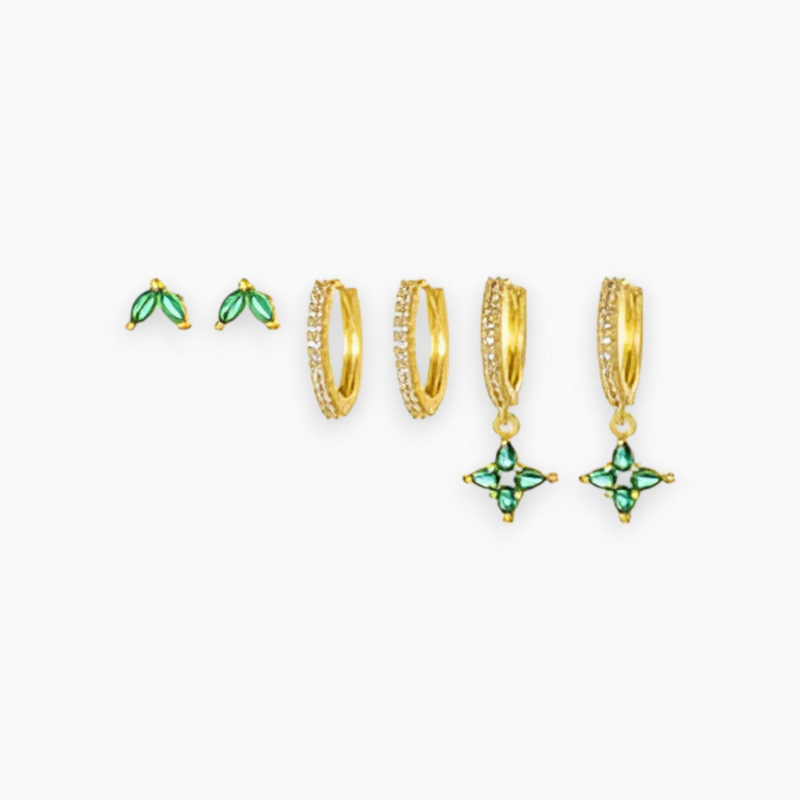 Gold Vergoldetes Ohrring Set - Sophie