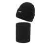 Woll-Beanieset | Lässig gestrickte Herrenmütze und Schal
