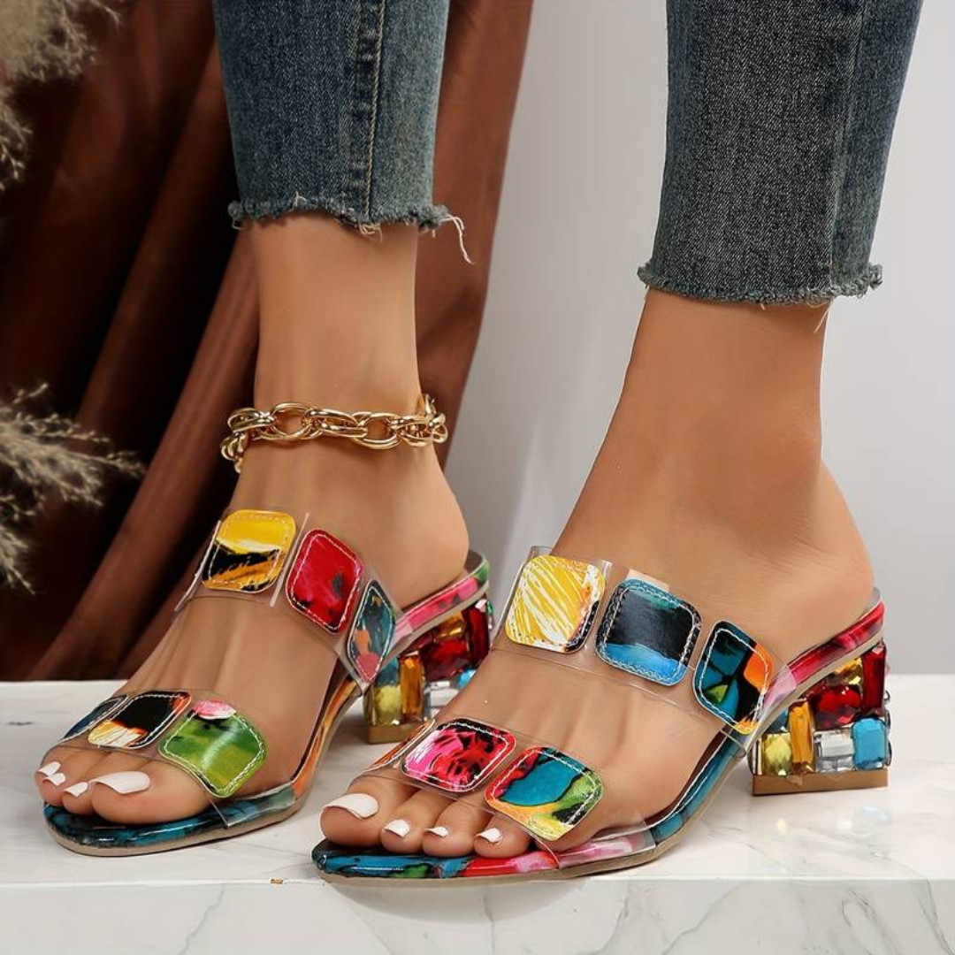 Glänzende Damen-Komfortsandalen – Marielle