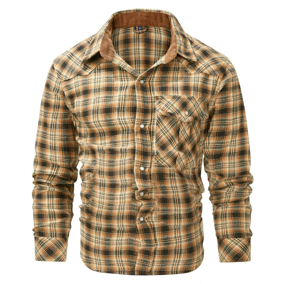 Geruit heren overhemd voor herfst & winter – Tobias