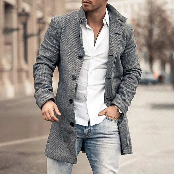 Lange Jacke | Lässige Winterjacke mit Knopfleiste