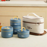 Mehrlagige isolierte Lunchbox mit GRATIS Tragetasche - ThermoBox