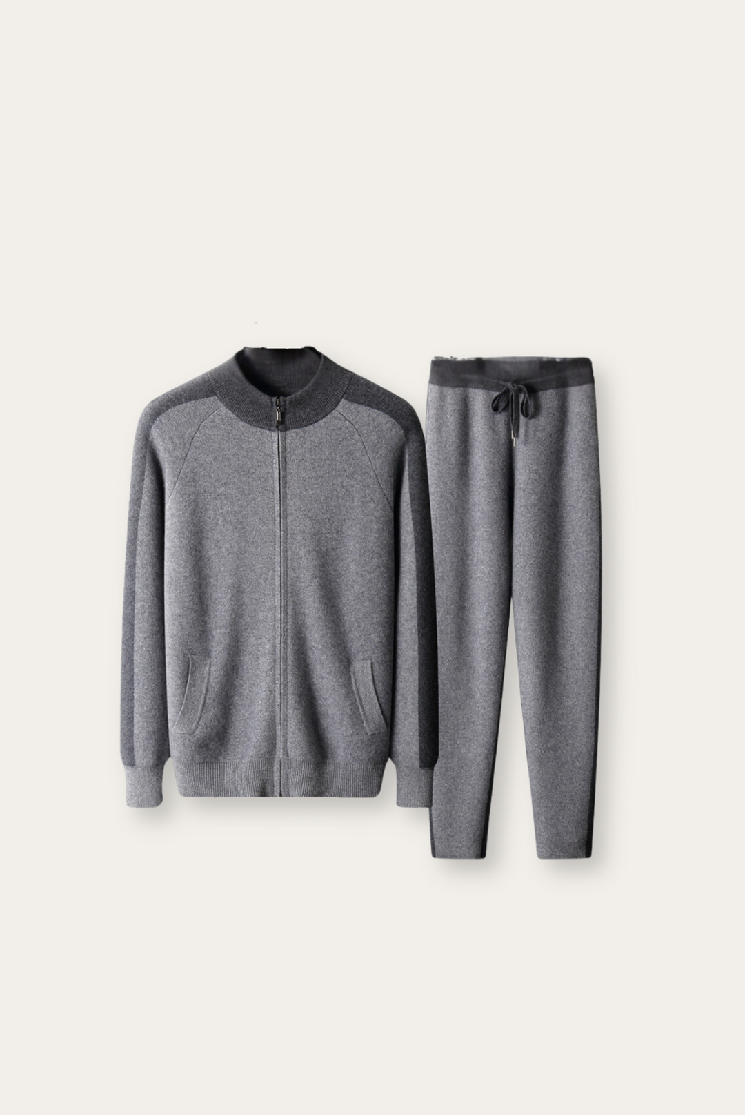 Graues Kaschmir Merinowolle Set – Vittore