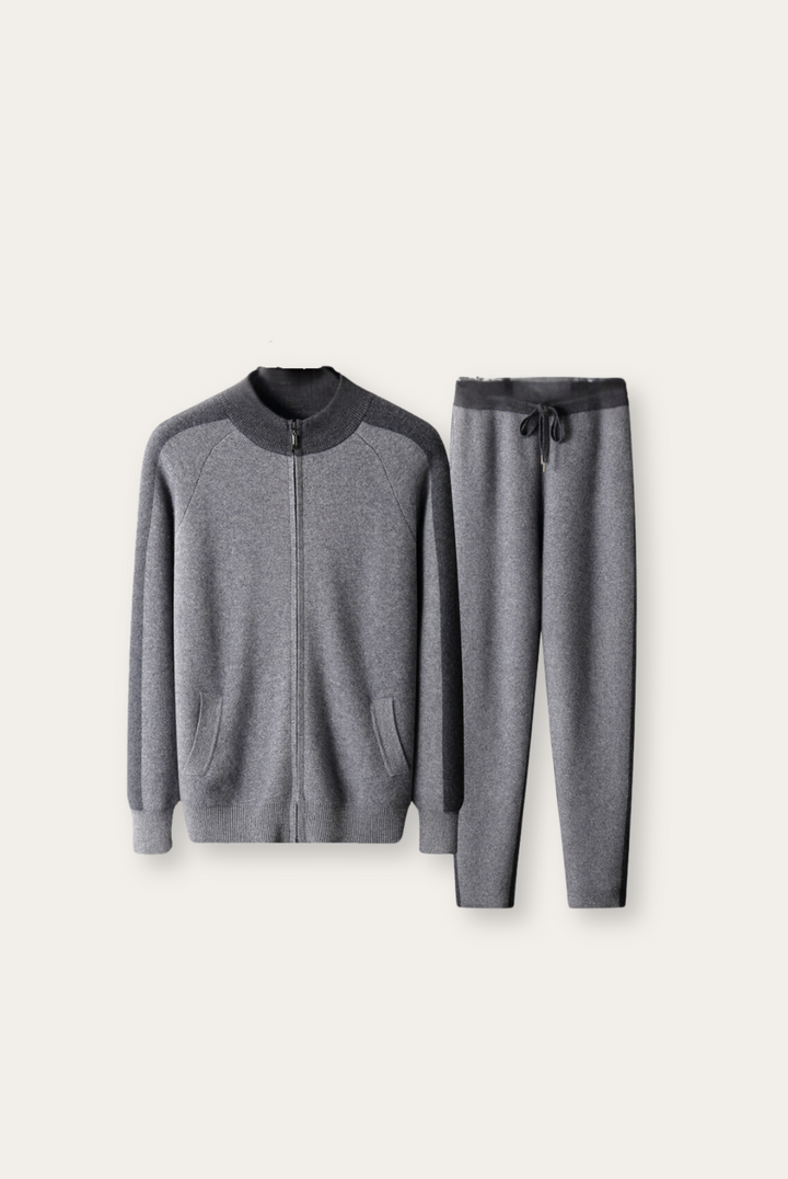 Graues Kaschmir Merinowolle Set – Vittore