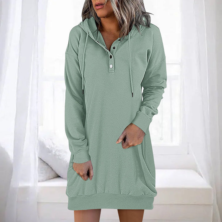 Minimalistische Lange Dames Hoodie – Valeria