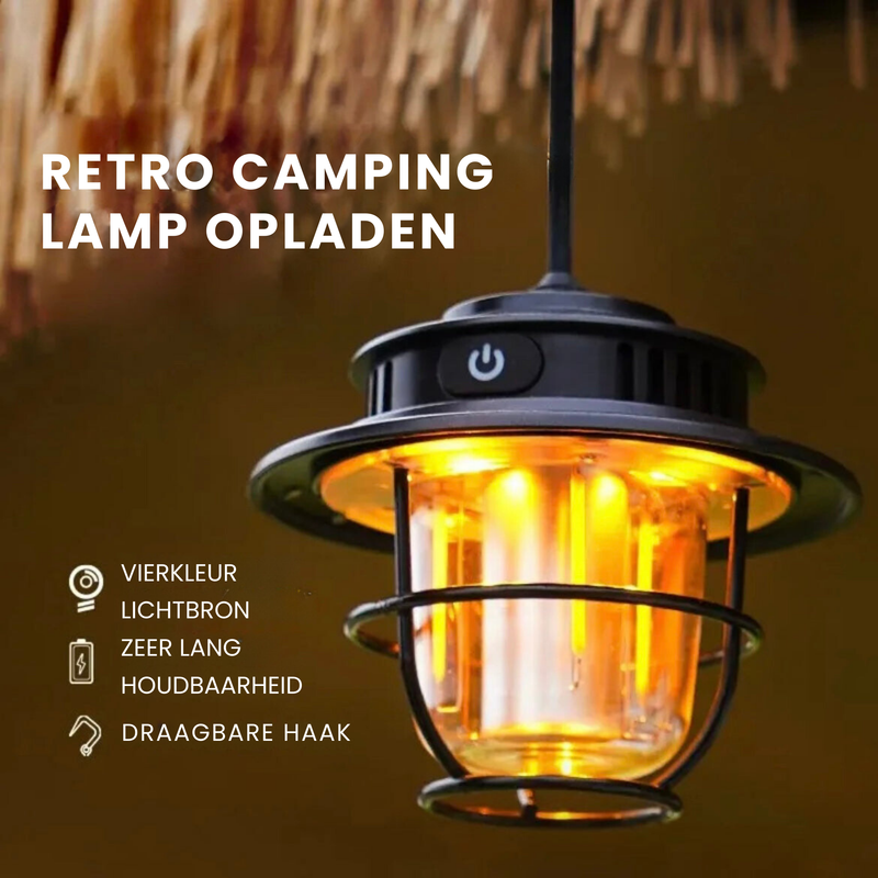 Tragbare LED Campinglampe - VintaGlow