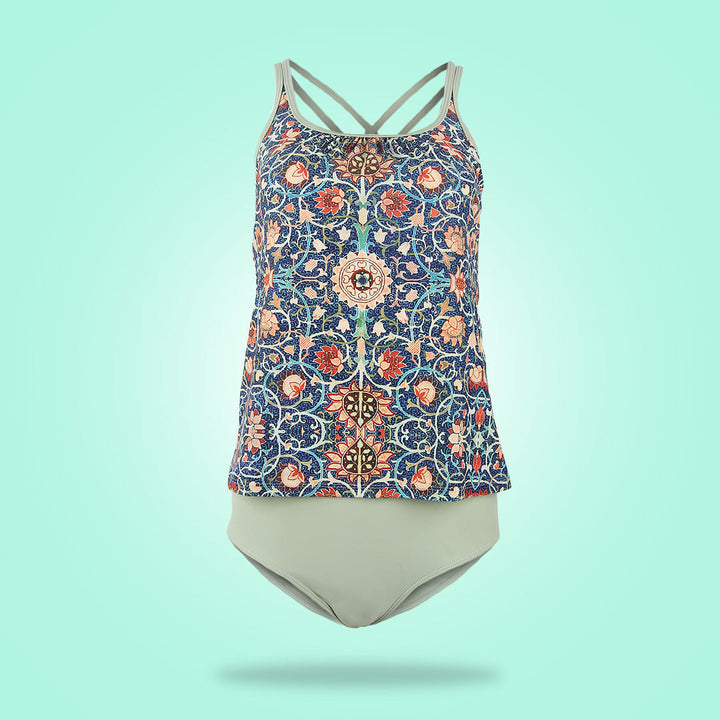Stilvoller ärmelloser Bikini mit attraktivem Muster - SummerGlow