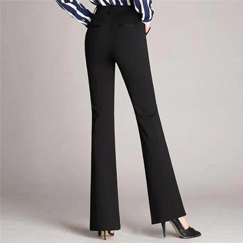 Schlanke Ausgestellte High Waist Hose – Mila