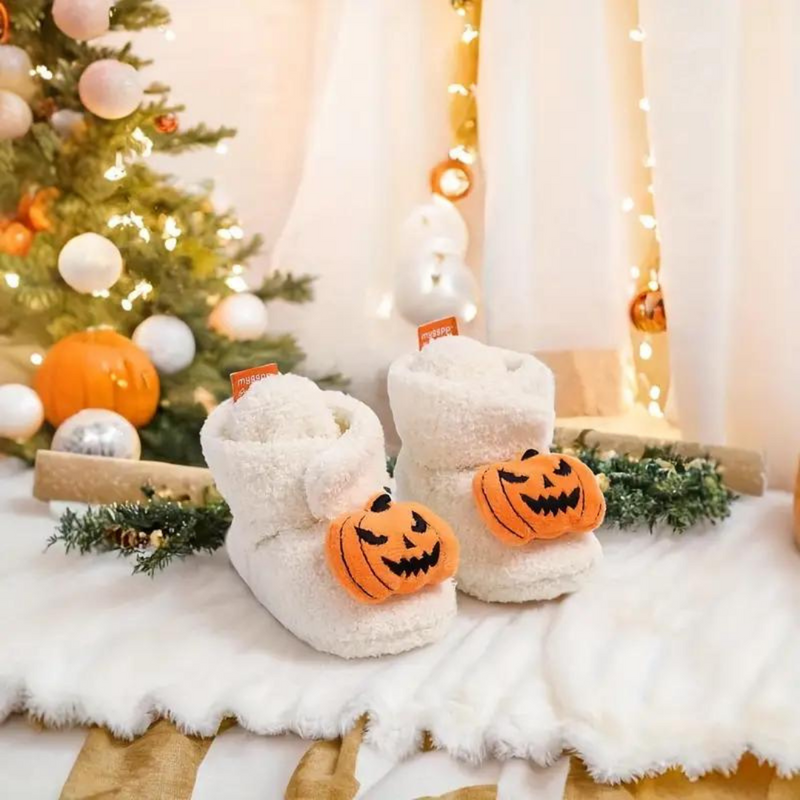 Kinder-Halloween-Schlappen mit Cartoonmuster – SpookySteps