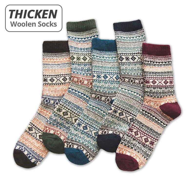 Retro Woolies Set | Warme und bequeme Socken mit stilvollem Design