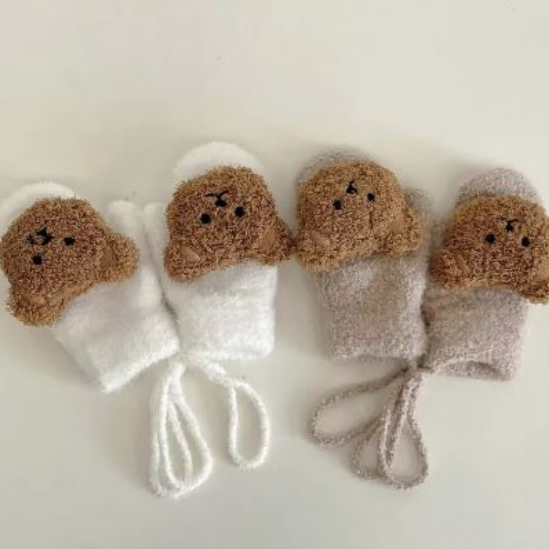Children's Mittens with Bear Face – TinyBear Mittens