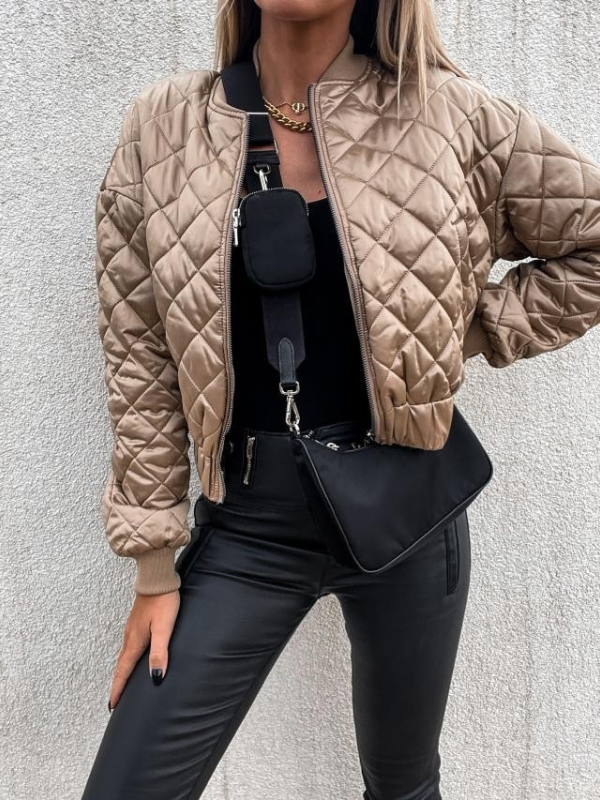 Gepolsterte Damen-Bomberjacke mit Taschen – Marisa