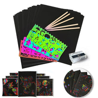 Kratzerkarten-Set mit magischen Regenbogenfarben - ColorBurst