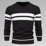 Gestreifter Herrenpullover mit Rundhalsausschnitt – Fabio