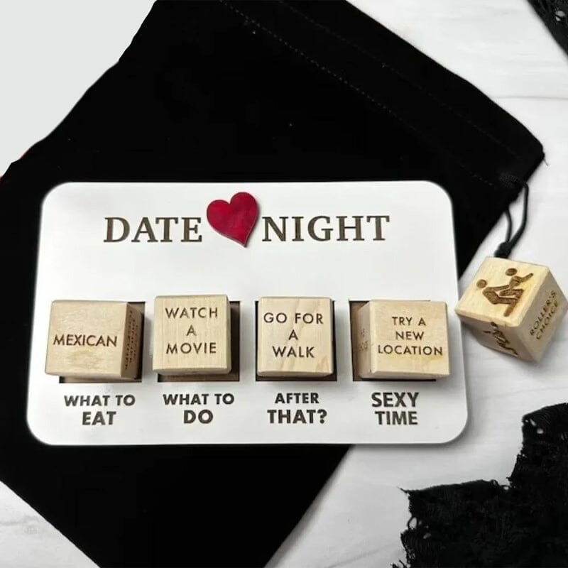 Luxuriöses Holz-Datespiel mit Würfeln - Kreative und spannende Date-Ideen - Überraschungsspiel