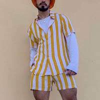 Stilvolles Herren-Sommer-Set mit Streifenmuster - StreifenFrisch