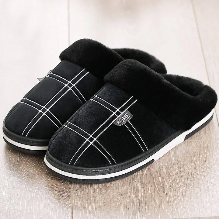 Check Slip-ons | Velvet-soft checked slippers