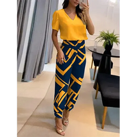 Trendiger Damen-Jumpsuit mit kurzen Ärmeln und weitem Bein - Alina