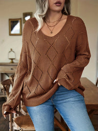 Oversized Women's Knitted Sweater in Plus Size – Marietta