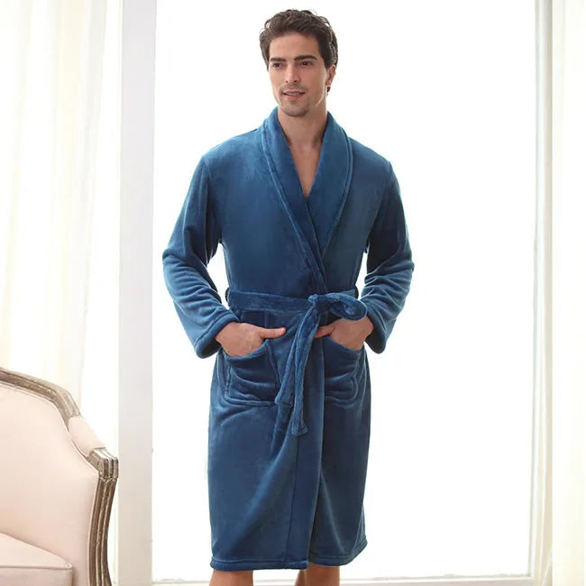 SnuggleUp Bathrobe | Fleece Bathrobe for Men