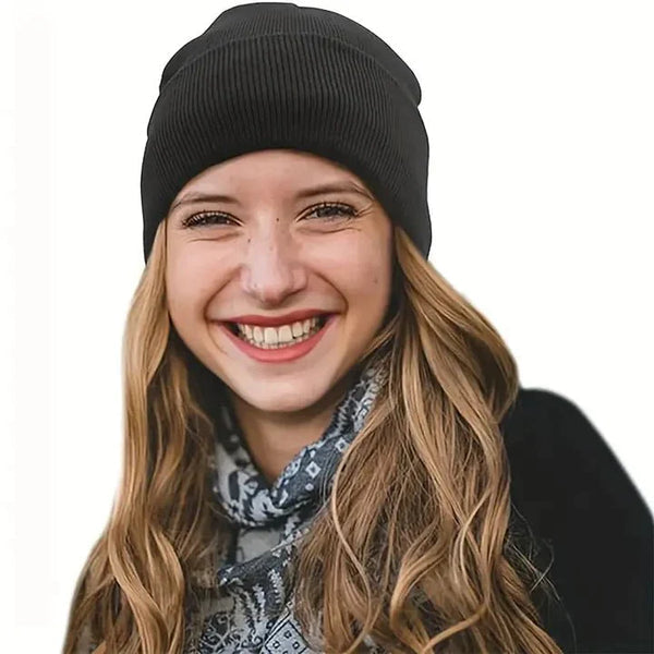 Winter Beanie met Zijden Voering - Noor