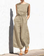Ärmelloser Damen-Jumpsuit mit weitem Bein – Aurelia