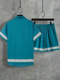 Zweiteiliges Boho-Sommer-Set Herren Hemd und Shorts Casual - Malik