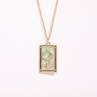 Zirkonia Vergulde Tarot Druppel Hanger Ketting - Amara