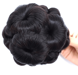Blumenförmige Haarklammer mit Hairextension – Fiora
